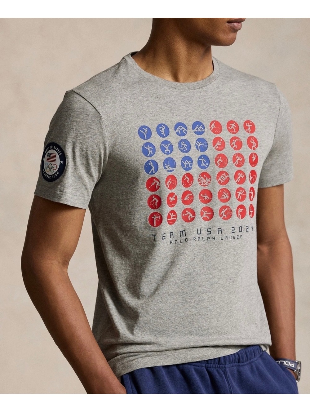 Polo Ralph Lauren Team USA 2024 Olympics T-Shirt Men’s XL NWT Gray Official